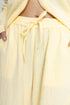 The Butter Yellow Wide Leg Seersucker Trousers